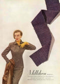 Milliken Woasted Suit 1940s Vintage Retro Advert Poster