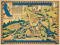 Mills College Map Vintage Retro Advert Poster