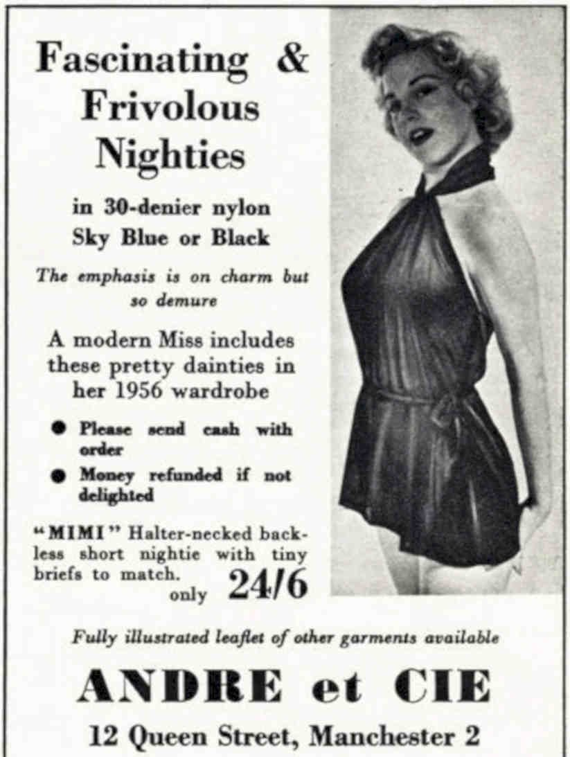 Mimi Halter Nightgown Vintage Retro Advert Poster A4 Photo Print