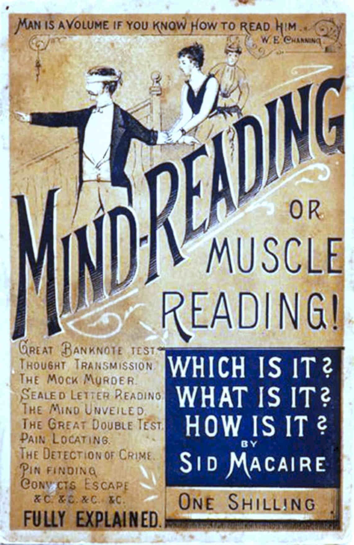 Mind Reading Muscle Vintage Retro Advert Poster A4 Photo Print
