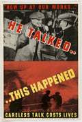 Mine Talk Lives American World War II Advert Poster