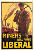 Miner Vote Liberal Vintage Retro Advert Poster A4 Photo Print