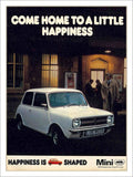Mini British Leyland Advert Vintage Retro Advert Poster A4 Photo Print