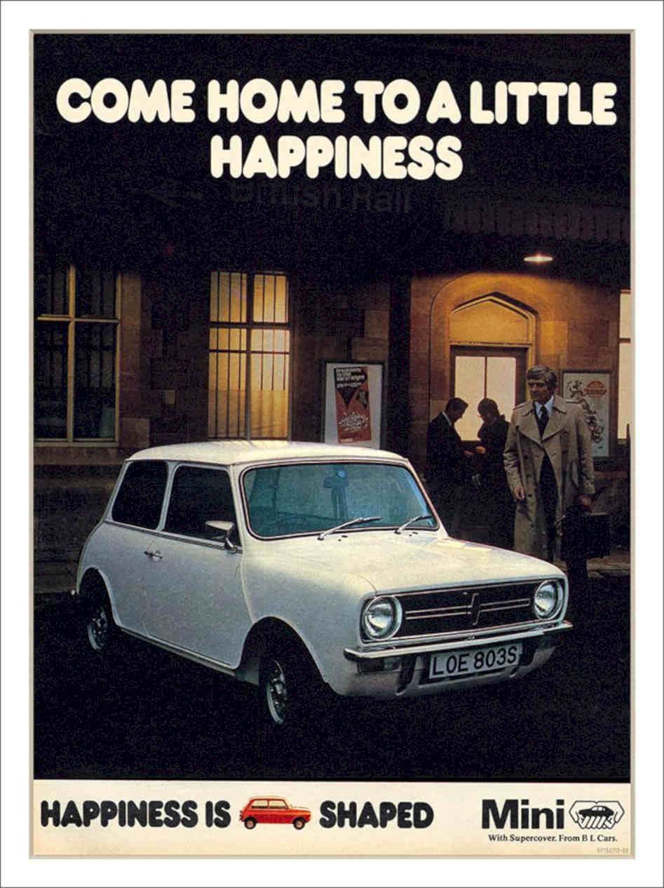 Mini British Leyland Advert Vintage Retro Advert Poster A4 Photo Print