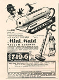 Mini Maid Vacuum 1950s Vintage Retro Advert Poster