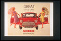 Mini Mins Cars 1950s Vintage Retro Advert Poster