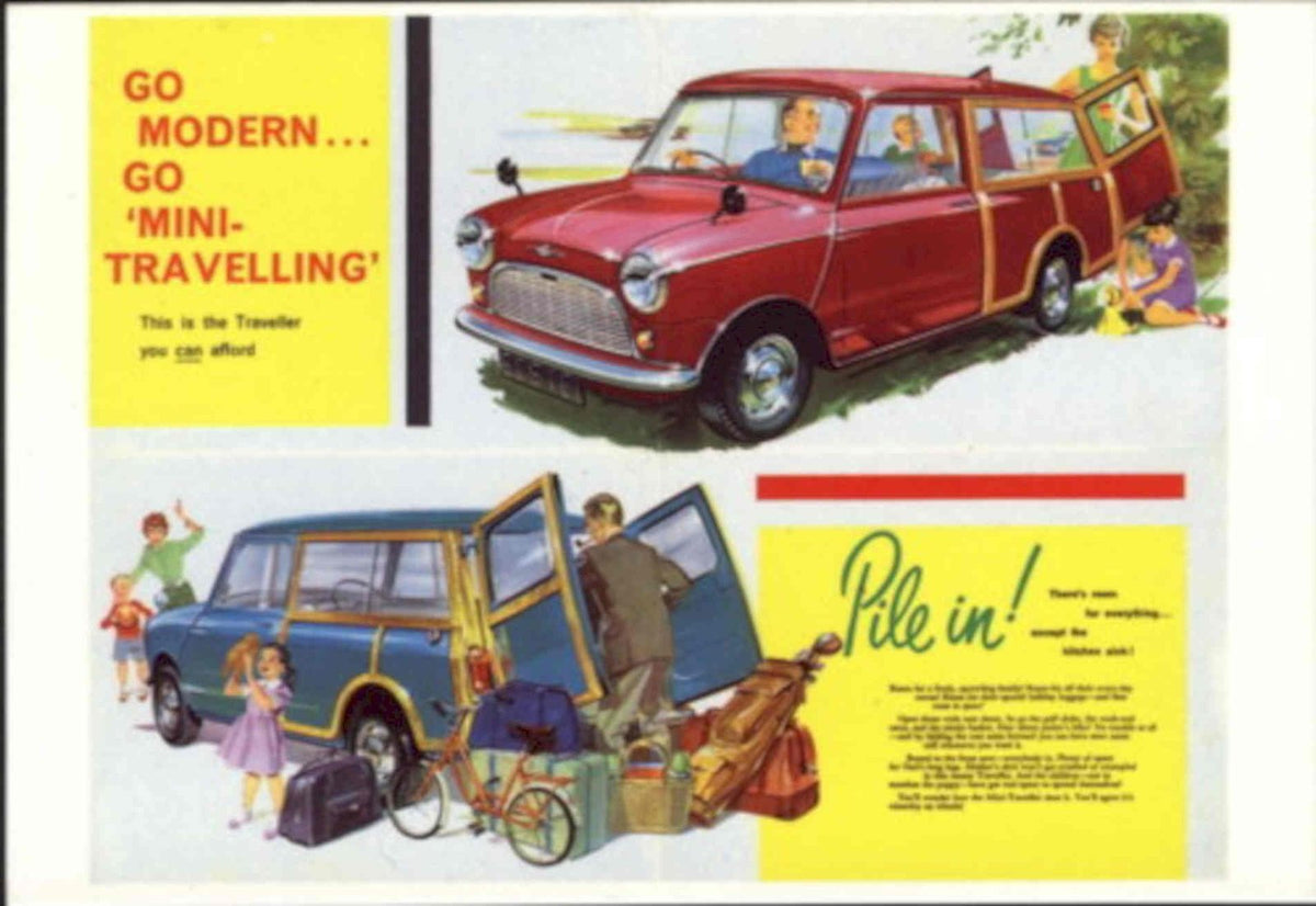 Mini Travelling Vans 1950s Vintage Retro Advert Poster
