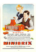 Minibrix Bricks Building 1950s Vintage Retro Advert Poster