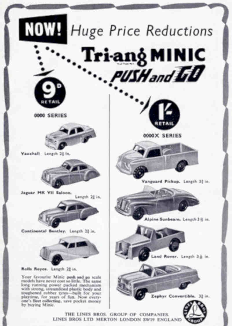 Minic Models Cars Vintage Retro Advert Poster A4 Photo Print