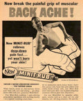 Minit Rub Backache Vintage Retro Advert Poster A4 Photo Print