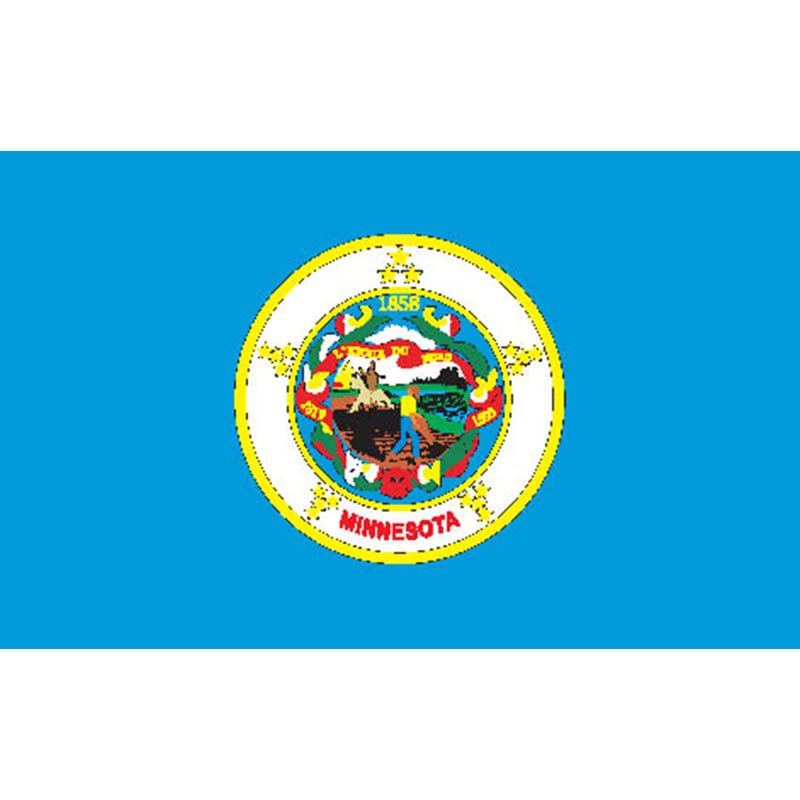 Minnesota Flag N4516 A4 Photo Print