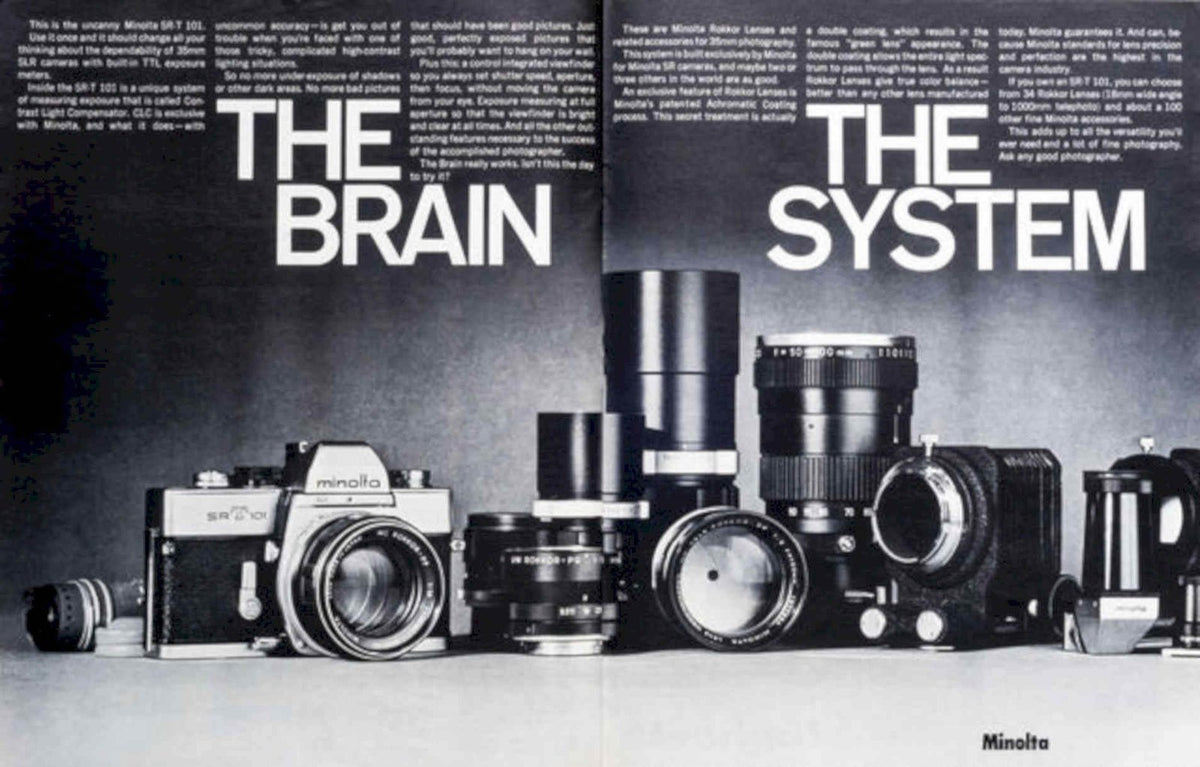 Minolta Sr T101 Vintage Retro Advert Poster A4 Photo Print