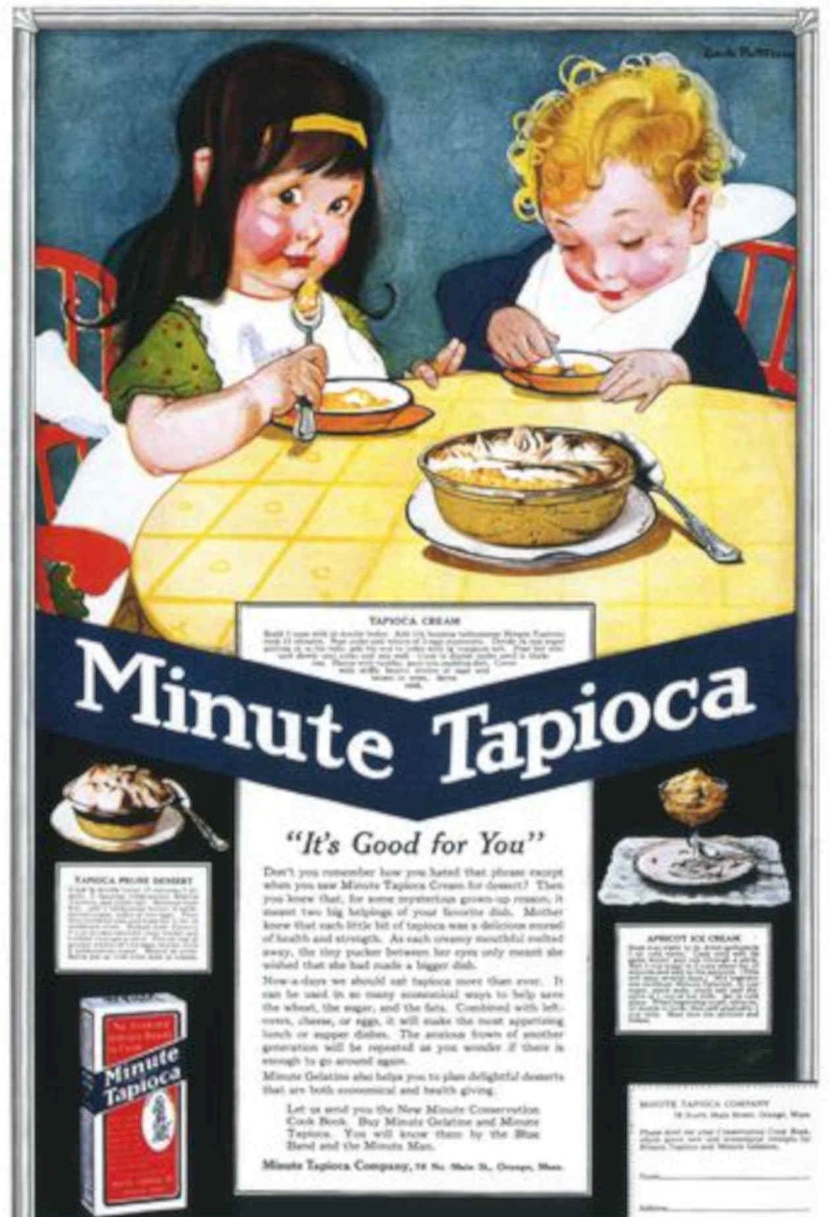 Minute Tapioca Dessert Vintage Retro Advert Poster A4 Photo Print