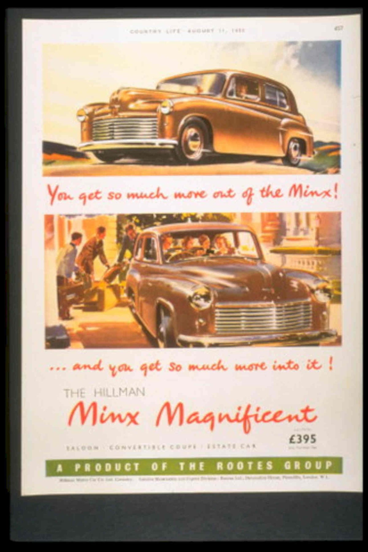 Minx Magnificent Estate 1950s Vintage Retro Advert Poster