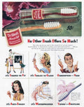 Miracle Tuff Toothbrush 1930s Vintage Retro Advert Poster