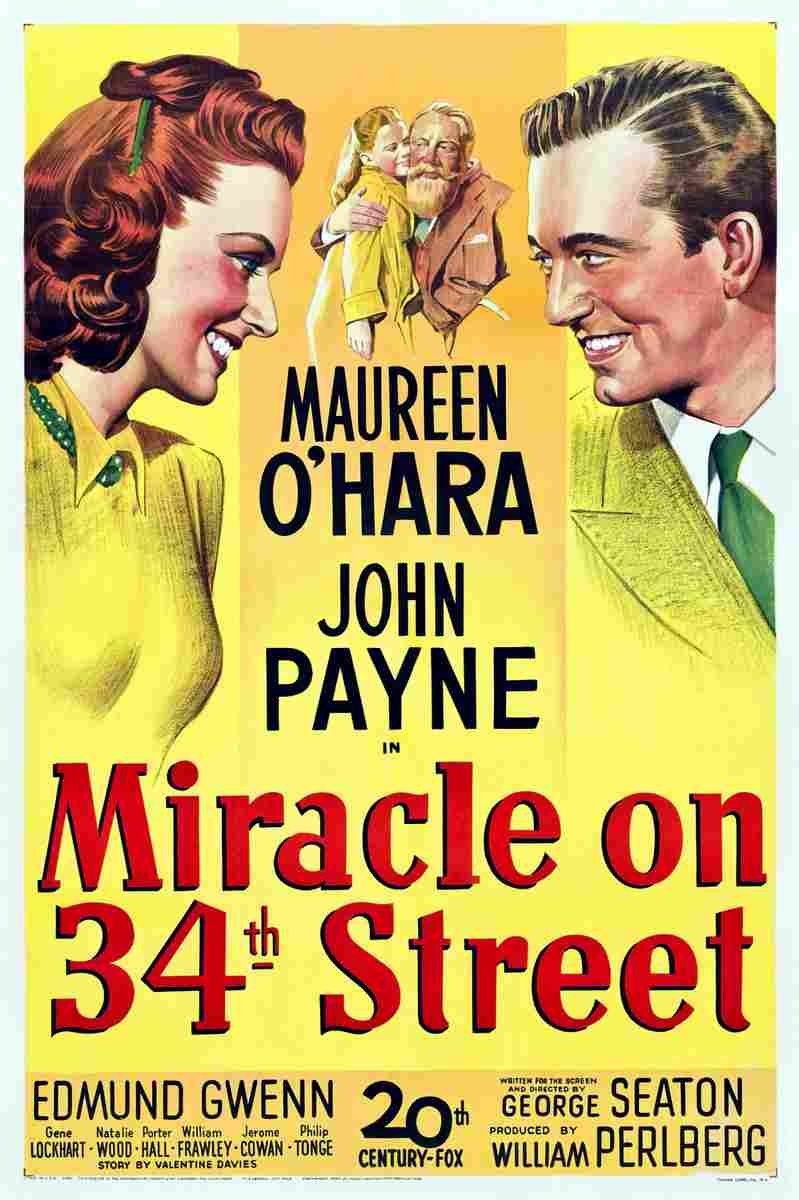 Miracle on 34th Street 01  film star poster A4 Photo Print