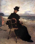 Miralles Francisco A Lady Seated On A Veranda A4 Photo Print