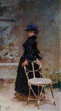 Miralles Francisco Lady In Interior A4 Photo Print