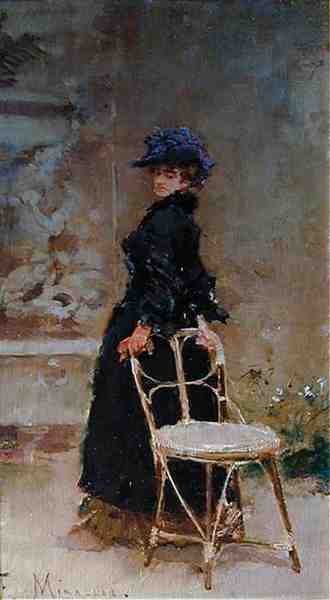 Miralles Francisco Lady In Interior A4 Photo Print