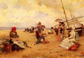 Miralles Francisco The Artist Sketching On A Beach A4 Photo Print