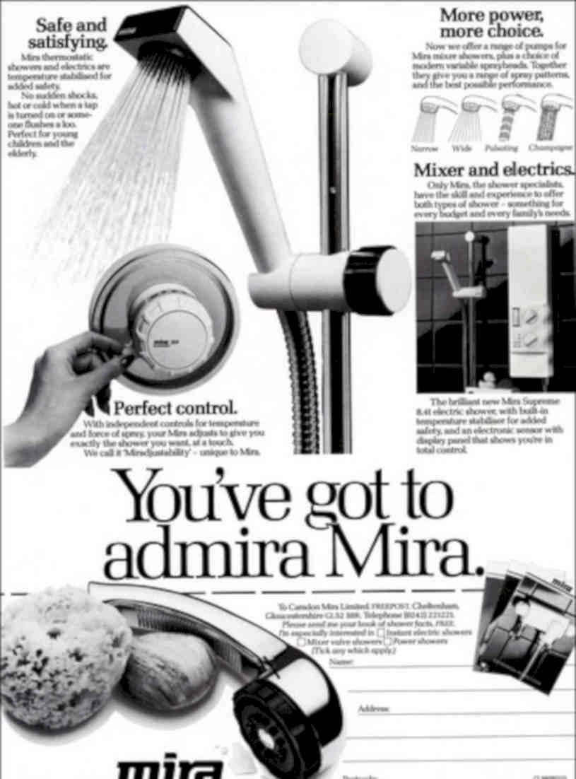 Miras Showerhead Vintage Vintage Retro Advert Poster A4 Photo Print