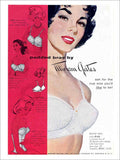 Miriam Gates Padded Bras 1950s Vintage Retro Advert Poster A4 Photo Print