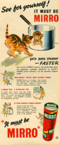 Mirro Kitchen Pans 1950s Vintage Retro Advert Poster