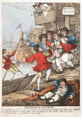 Miseries Of London 1812 Vintage Cartoon Joke A4 Photo Print