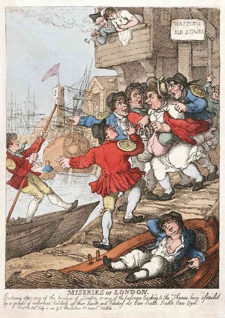 Miseries Of London 1812 Vintage Cartoon Joke A4 Photo Print