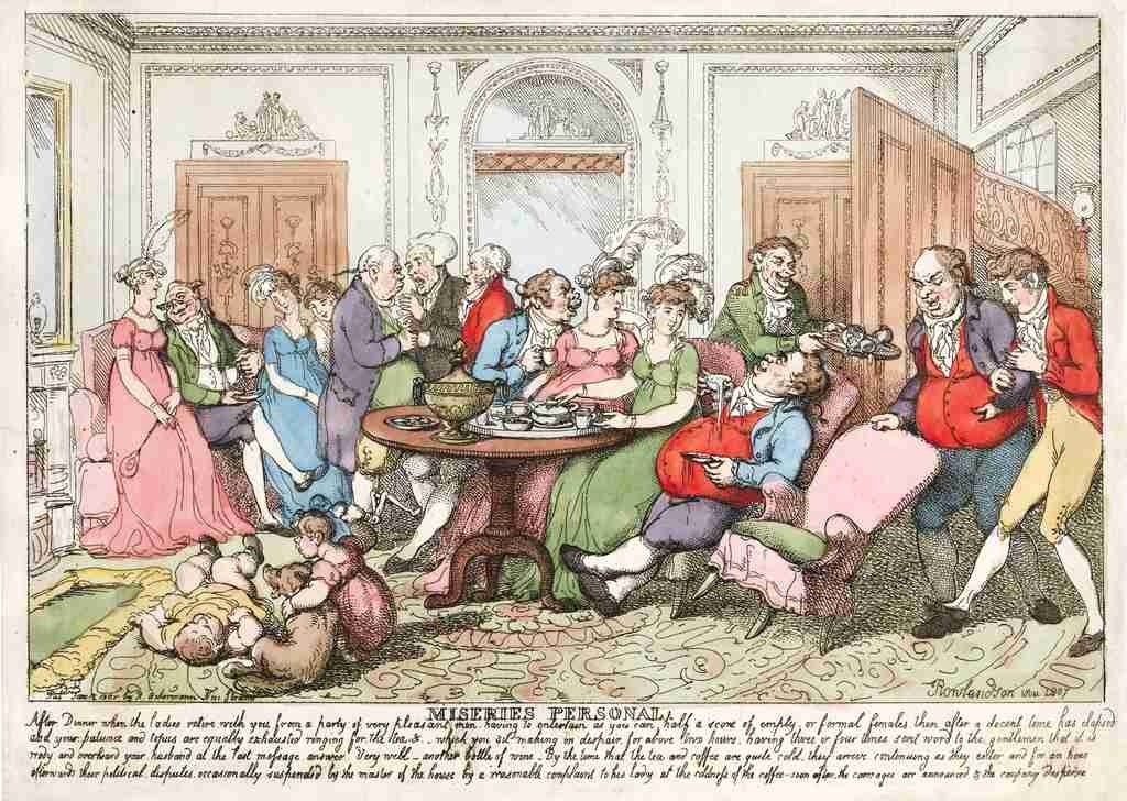 Miseries Personal 1807 Cartoon Joke 001 Vintage A4 Photo Print