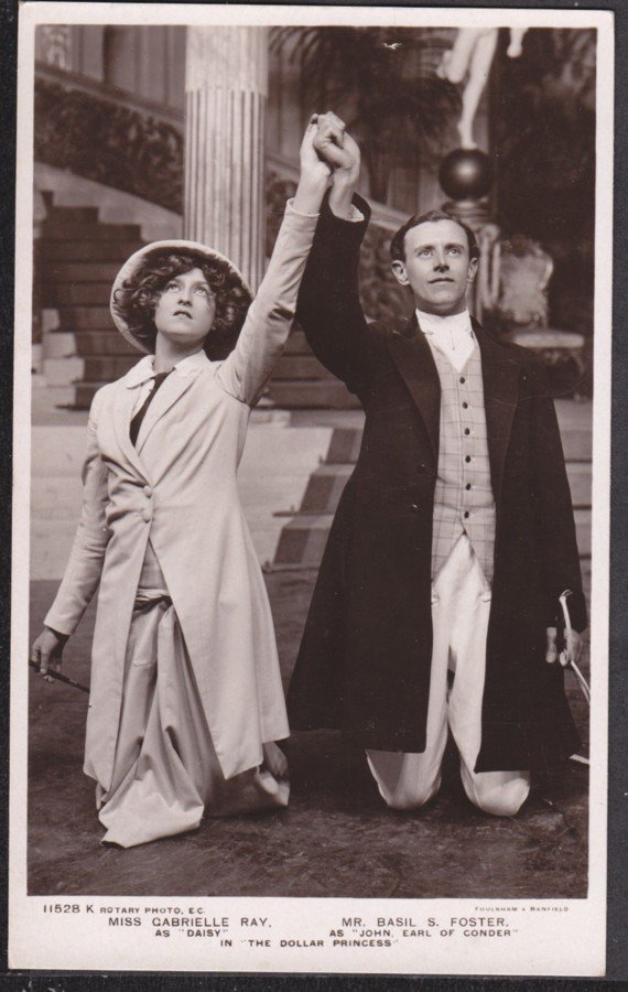 Miss Gabrielle Ray Mr Basil Foster Kneel The Dollar Princess Vintage A4 Photo Print