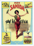 Miss Sanida Circus Poster 1910s Vintage Retro Advert Poster A4 Photo Print