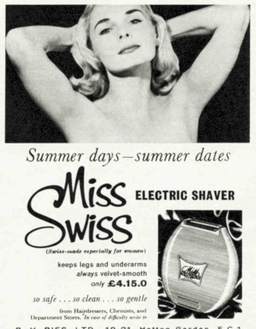Miss Swiss Shaver Vintage Retro Advert Poster A4 Photo Print