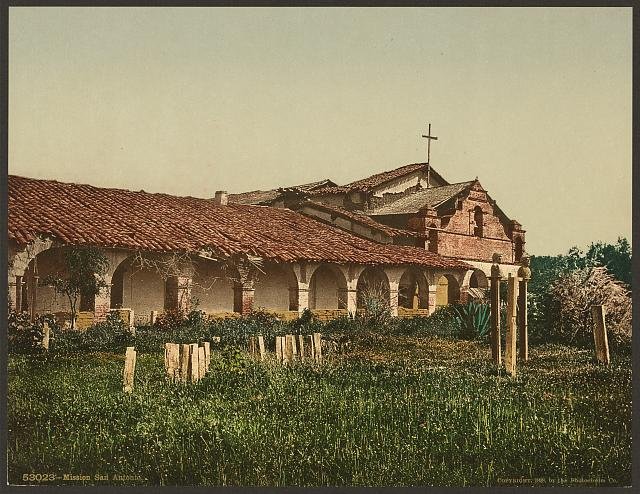 Mission San Antonio Vintage A4 Photo Print
