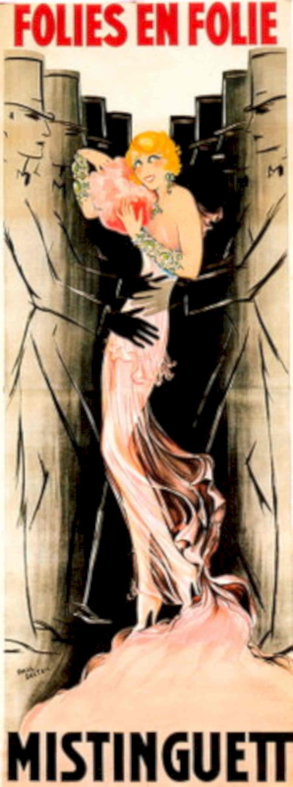 Mistinguett Folie 1930s Vintage Retro Advert Poster