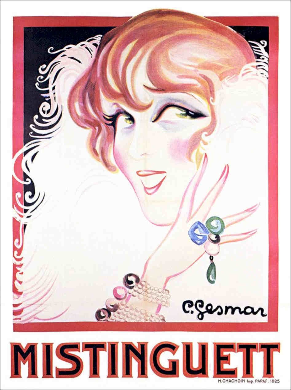 Mistinguette Charles Gesmar Art Deco Poster 1925 Vintage Retro Advert Poster A4
