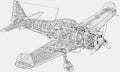 Mitsubishi A5M cutaway A4 Photo Print