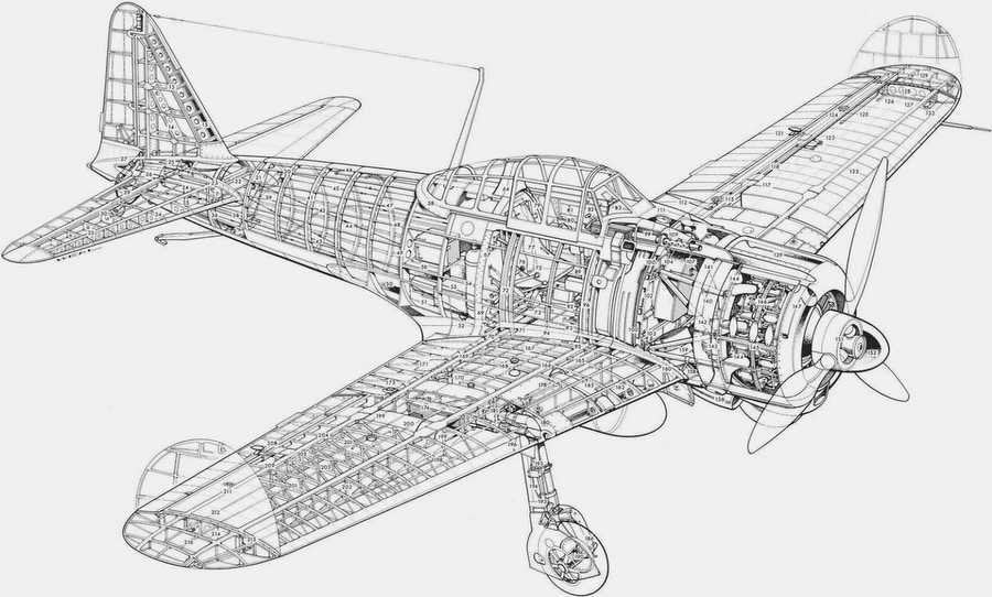 Mitsubishi A5M cutaway A4 Photo Print