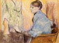 Mme Henri Rouart Before A Statue Degas A4 Photo Print