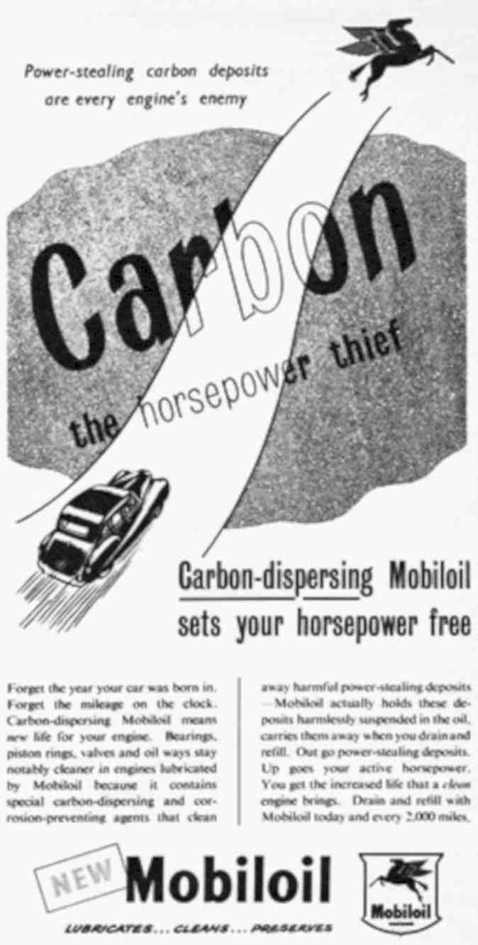 Mobil Oil Carbon Vintage Retro Advert Poster A4 Photo Print