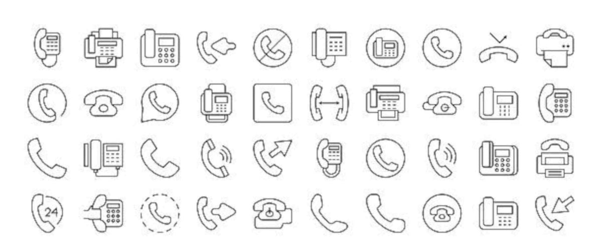 Mobile Communication Icons Vintage Retro Advert Poster A4 Photo Print