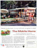 Mobile Home 1960s 1950s Vintage Retro Advert Poster