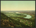 Moccasin Bend from Lookout Mountain Vintage A4 Photo Print