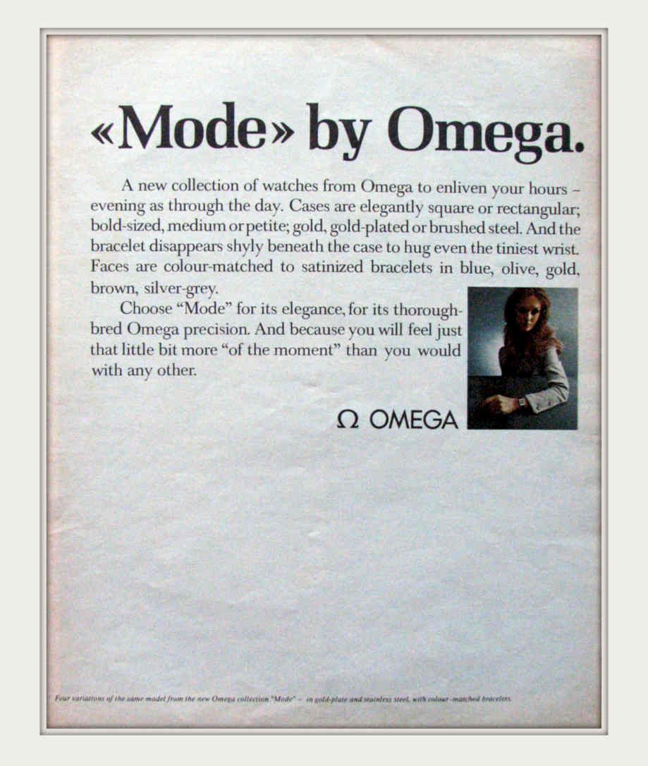 Mode Omega Watches Vintage Retro Advert Poster A4 Photo Print
