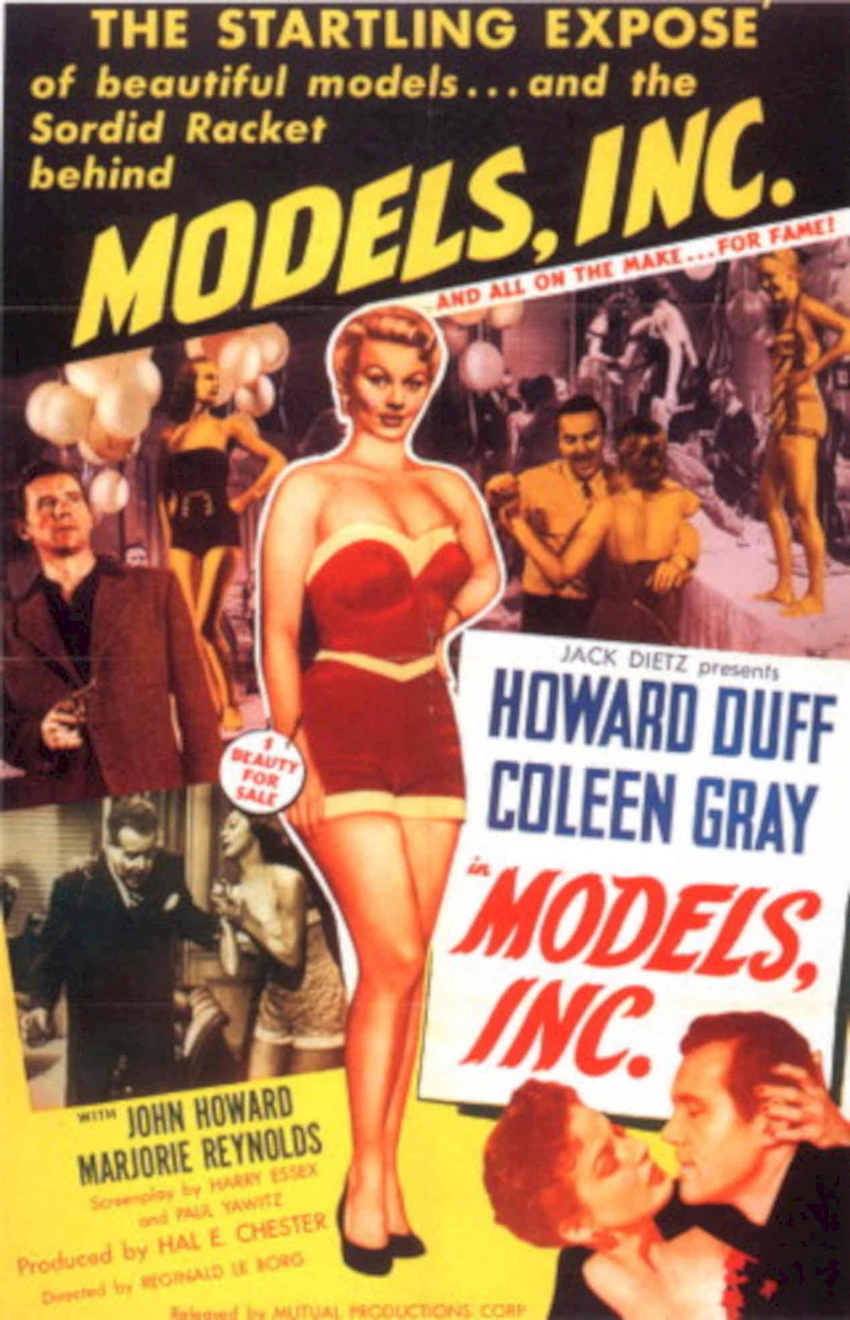 Models Expose Noir 1950s Vintage Retro Advert Poster