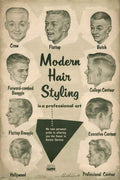 Modern Hair Styling Barber barber advert A4 Photo Print