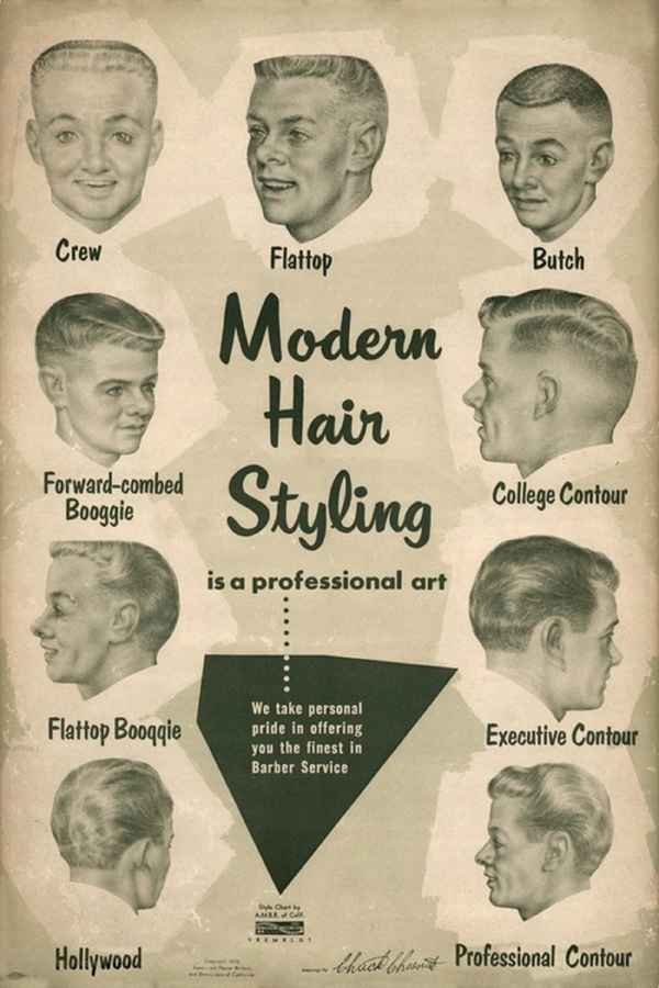 Modern Hair Styling Barber barber advert A4 Photo Print