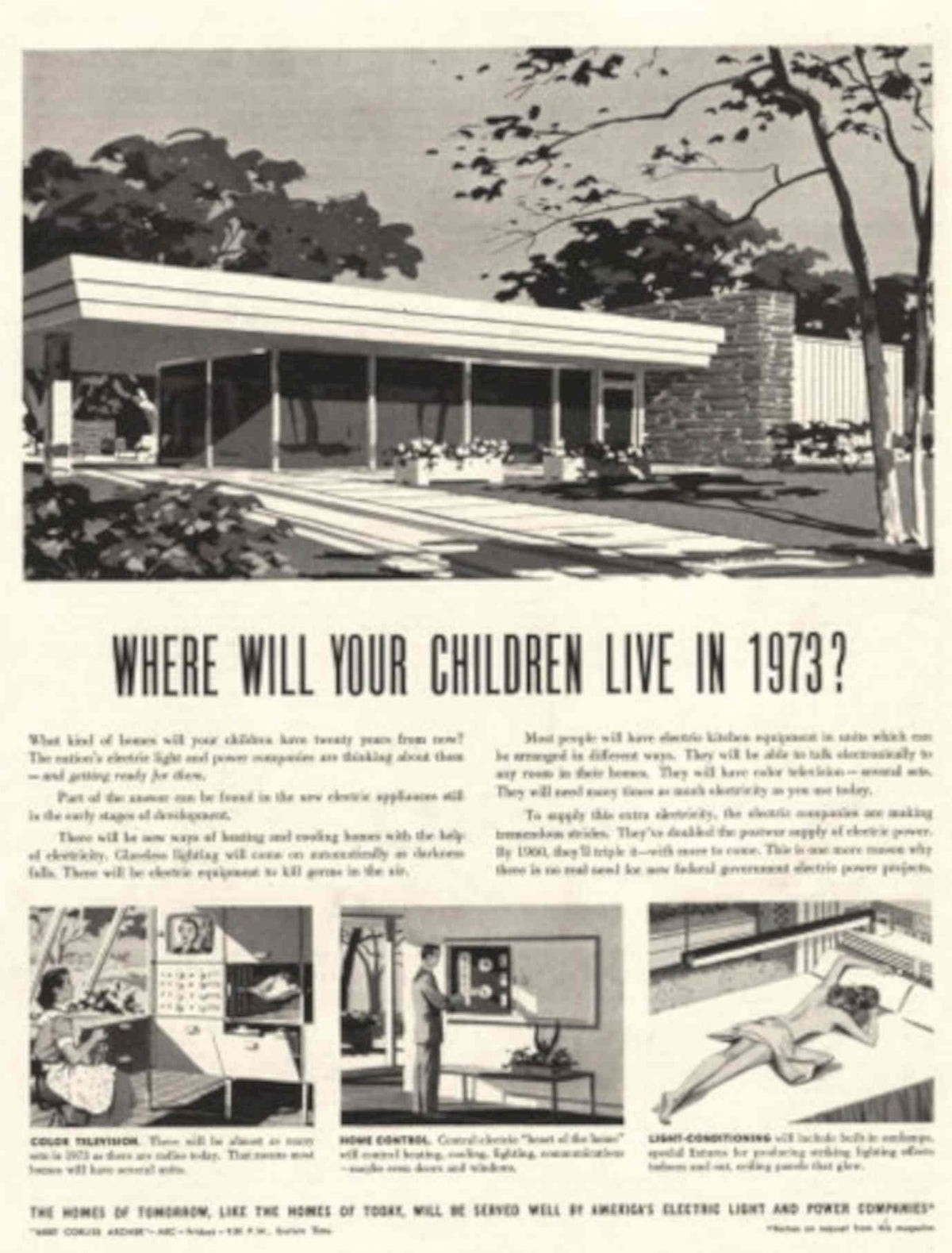 Modern House Appliances 1950s Vintage Retro Advert Poster