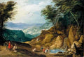Momper Joos De Extensive Mountainous Landscape A4 Photo Print