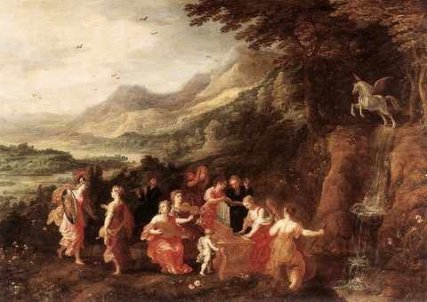 Momper Joos De Helicon Or Minervas Visit To The Muses A4 Photo Print
